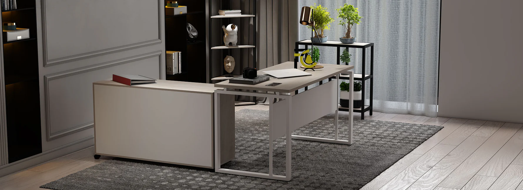 L-Shaped Executive Desk