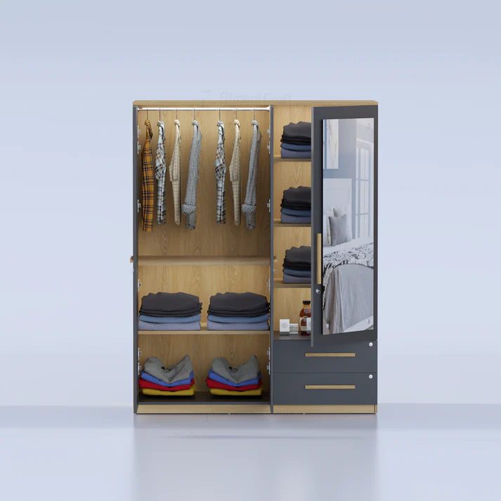 Lusora-Triple Door Almirah । BAV3-015 - Image 3