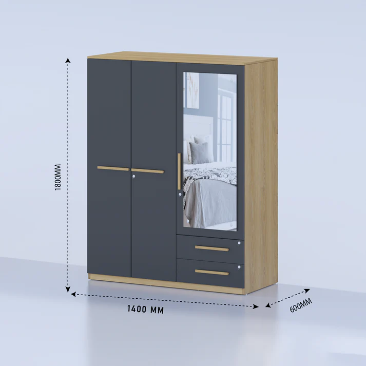 Lusora-Triple Door Almirah । BAV3-015 - Image 4